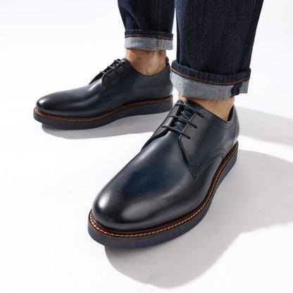 Roly Washed Derby Shoes Navy