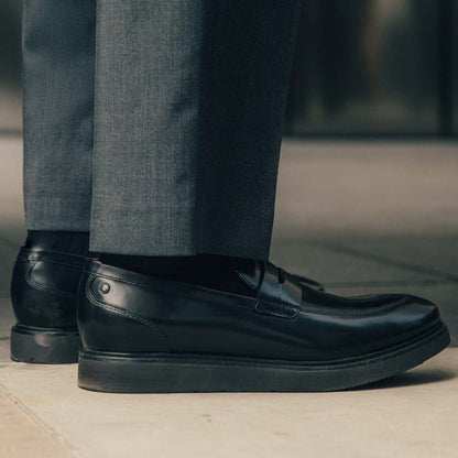 Sid Hi Shine Loafers Black