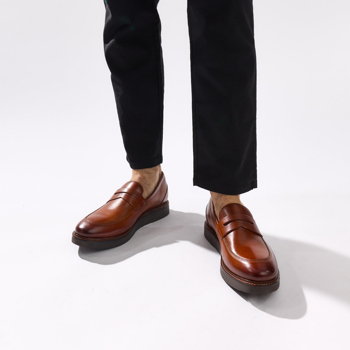 Sid Washed Loafers Tan