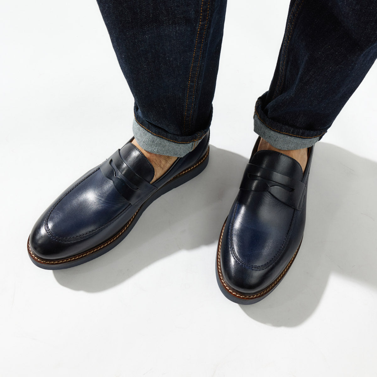 Sid Washed Loafers Navy