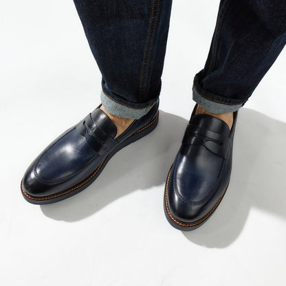 Sid Washed Loafers Navy