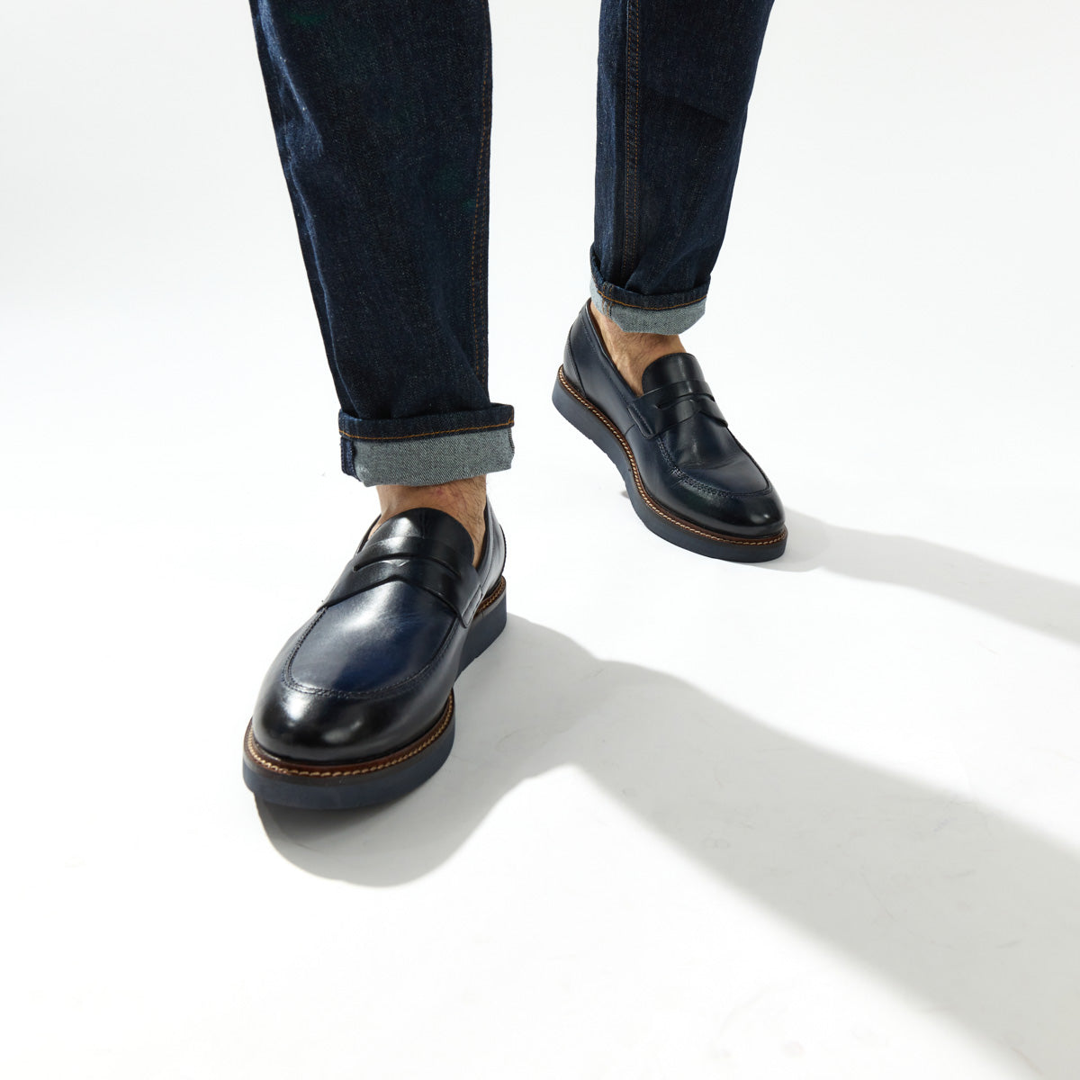Sid Washed Loafers Navy