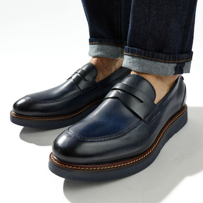 Sid Washed Loafers Navy