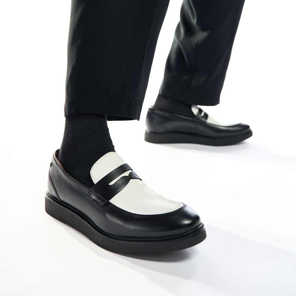 princess polly baby blue dress Women's Black Patent Leather Tuxedo Loafer main image 1