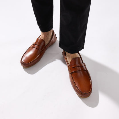 Collins Washed Loafers Tan