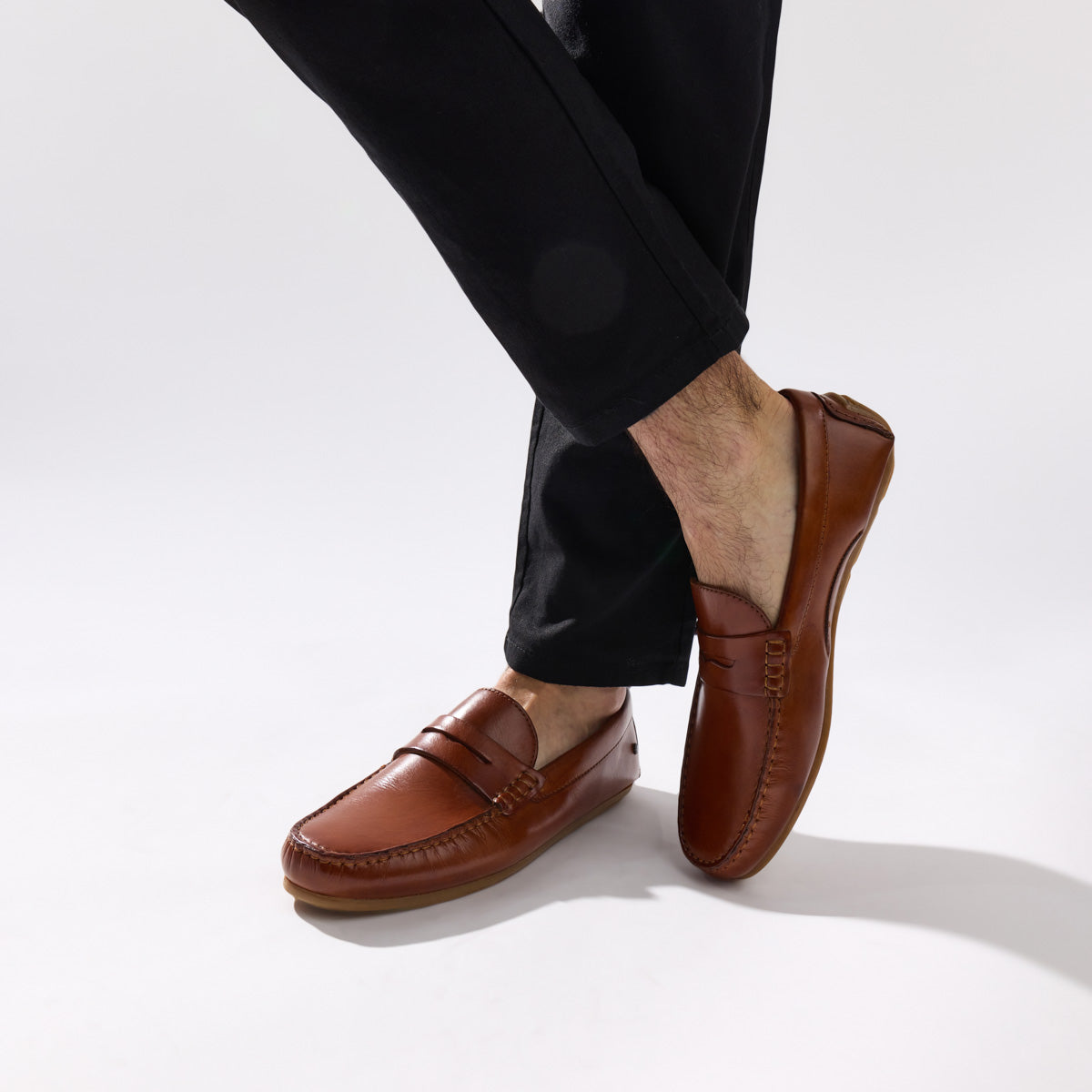 Collins Washed Loafers Tan