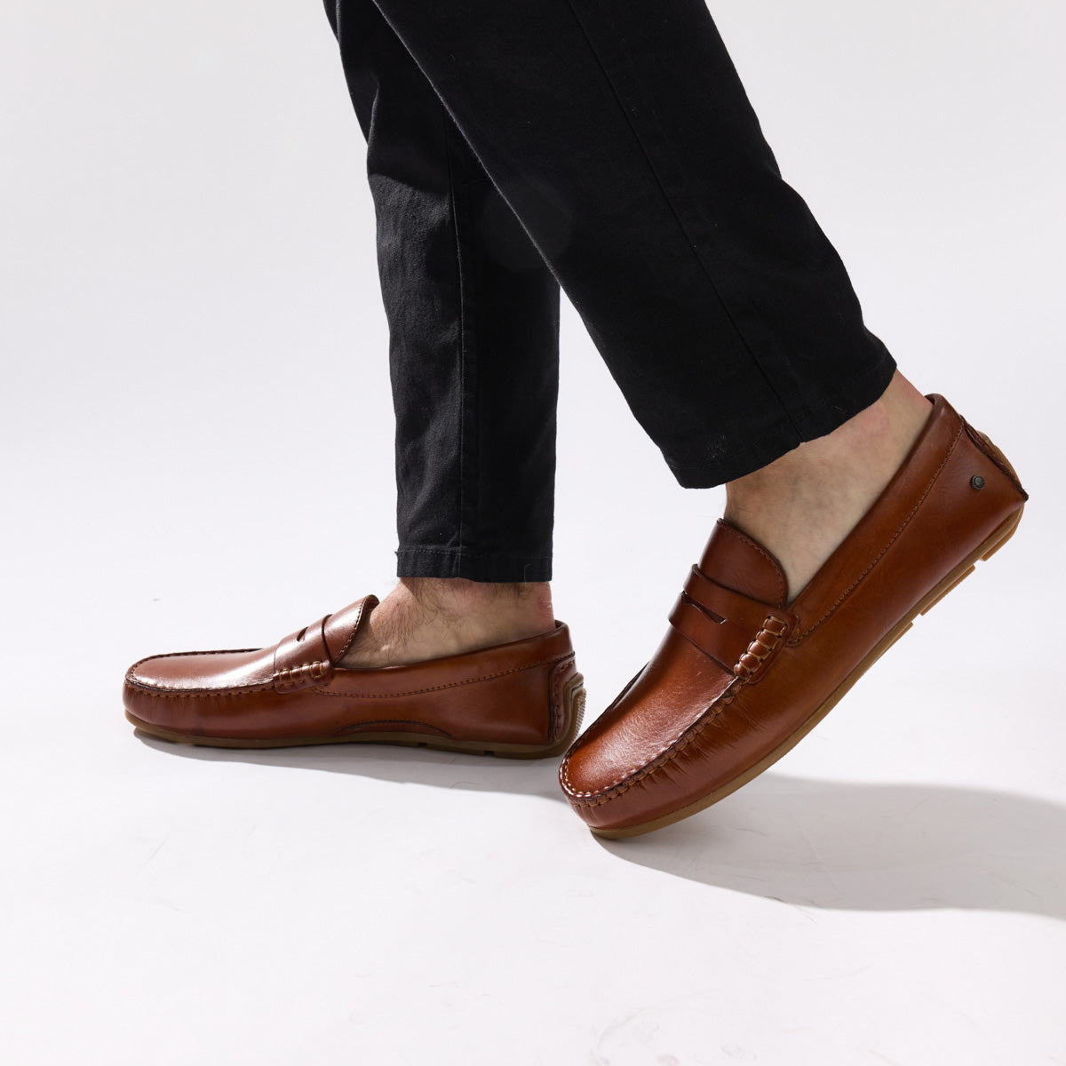 Collins Washed Loafers Tan