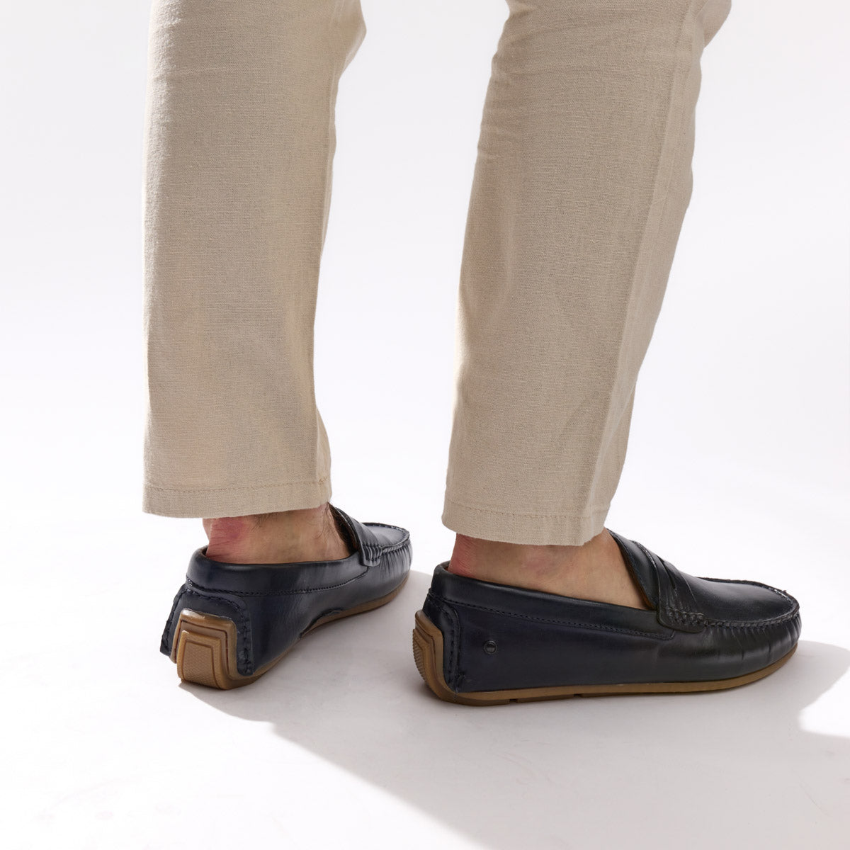Collins Washed Loafers Navy
