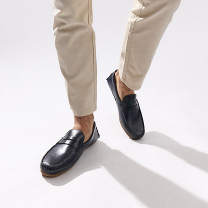 Collins Washed Loafers Navy
