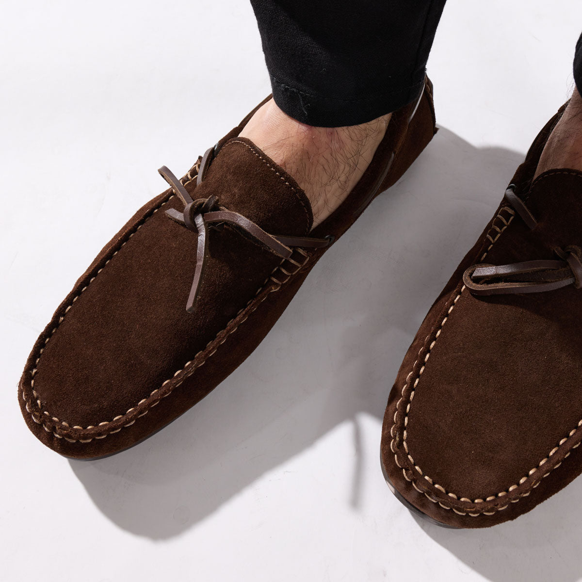 Brooks Suede Loafers Brown