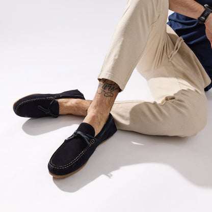 Brooks Suede Loafers Navy