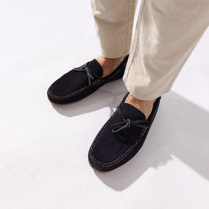 Brooks Suede Loafers Navy