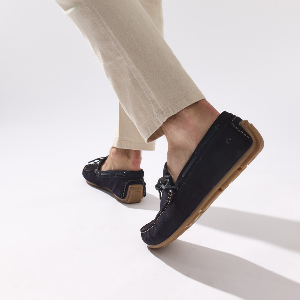 Brooks Suede Loafers Navy
