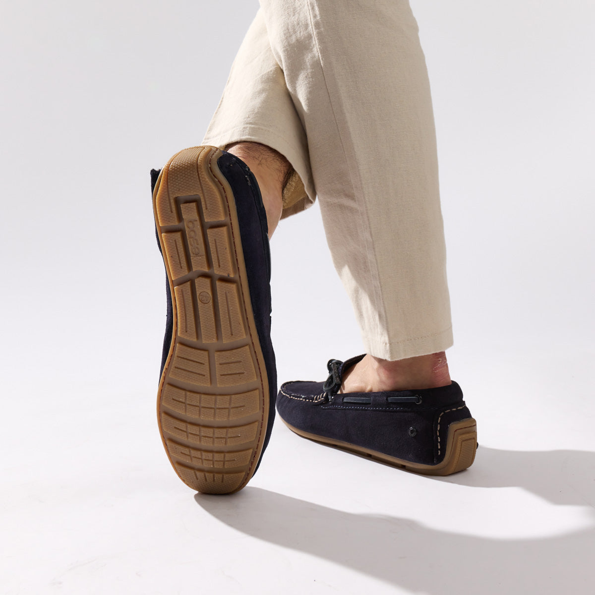 Brooks Suede Loafers Navy