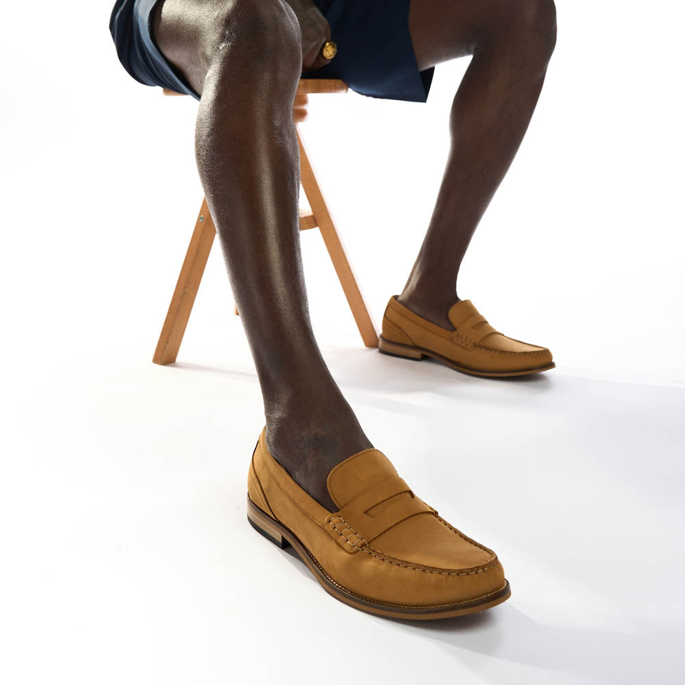Garfield Nubuck Loafers Tan
