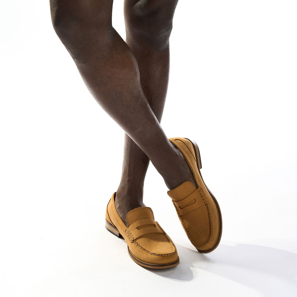 Garfield Nubuck Loafers Tan