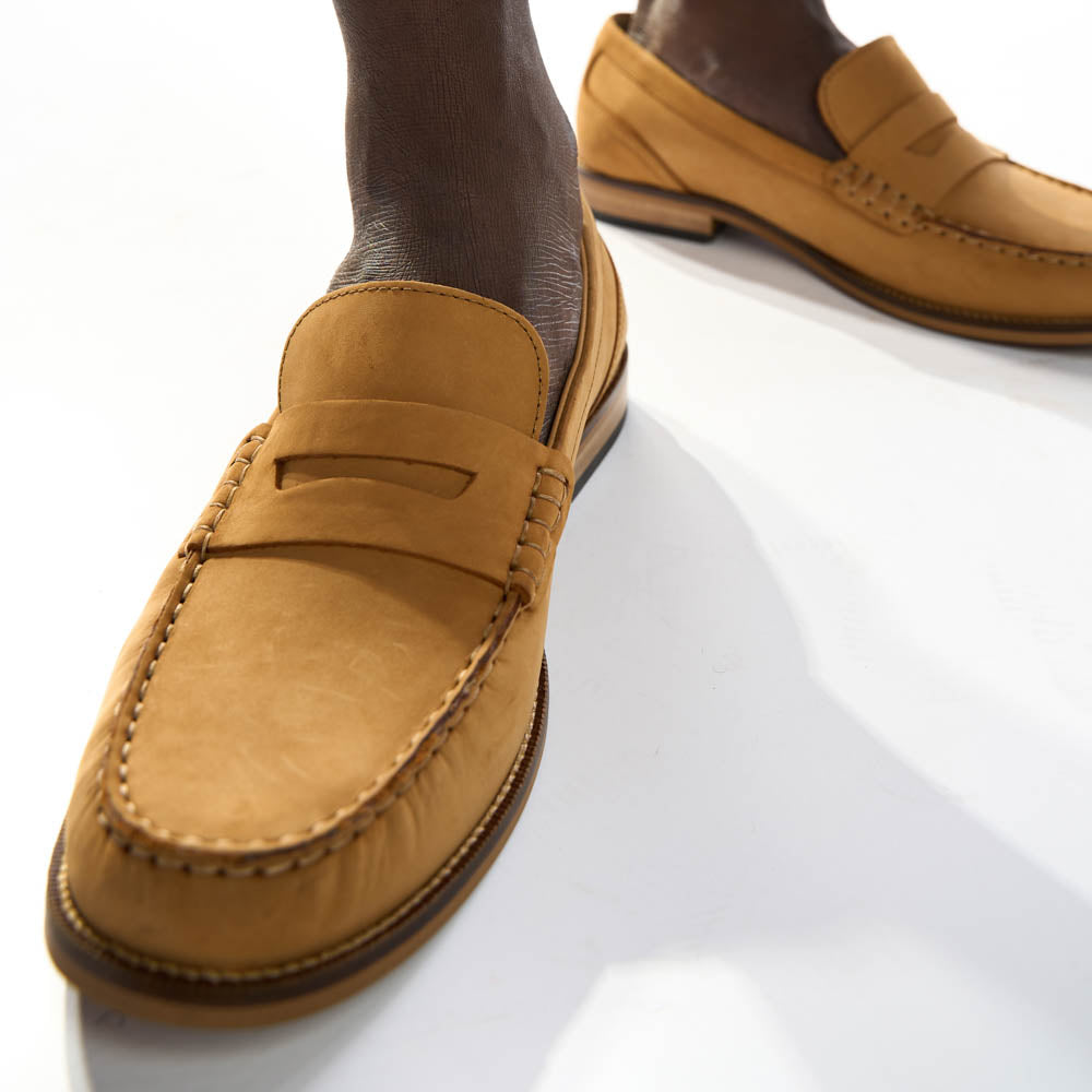 Garfield Nubuck Loafers Tan