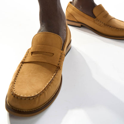 Garfield Nubuck Loafers Tan