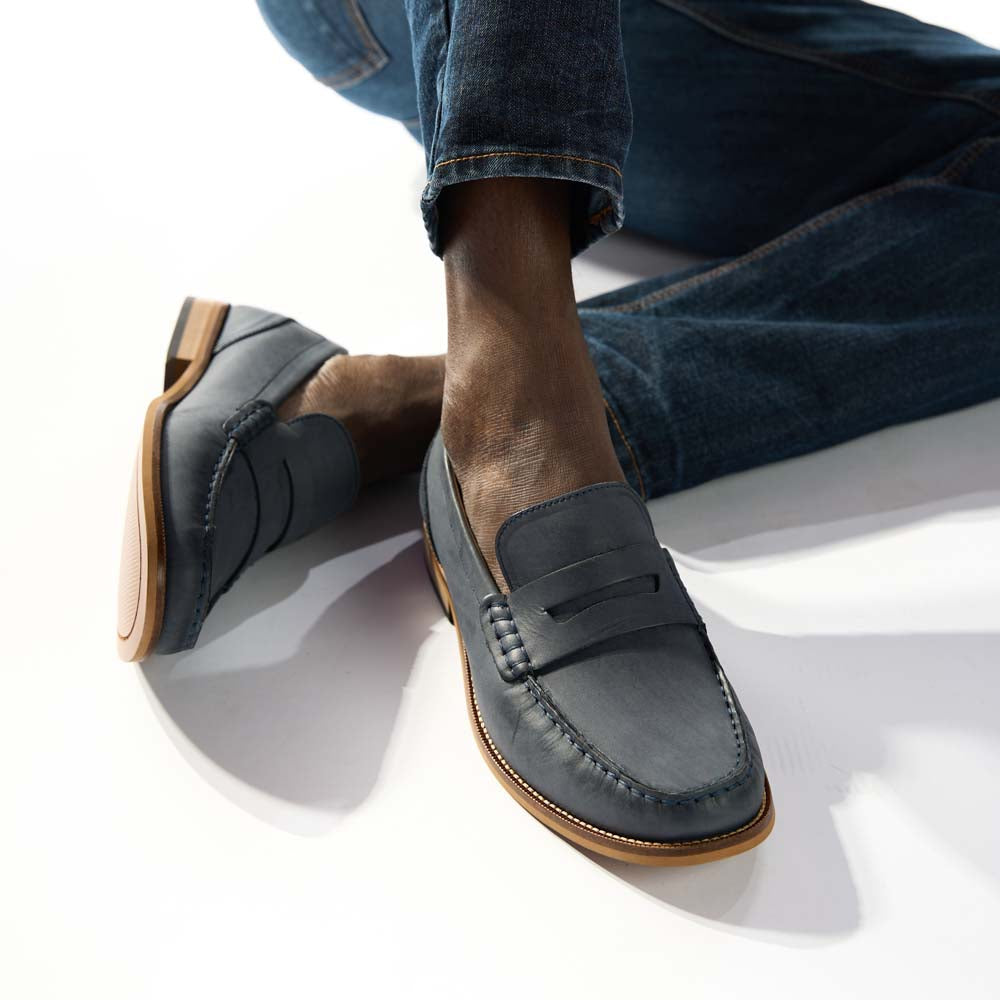 Garfield Nubuck Loafers Navy