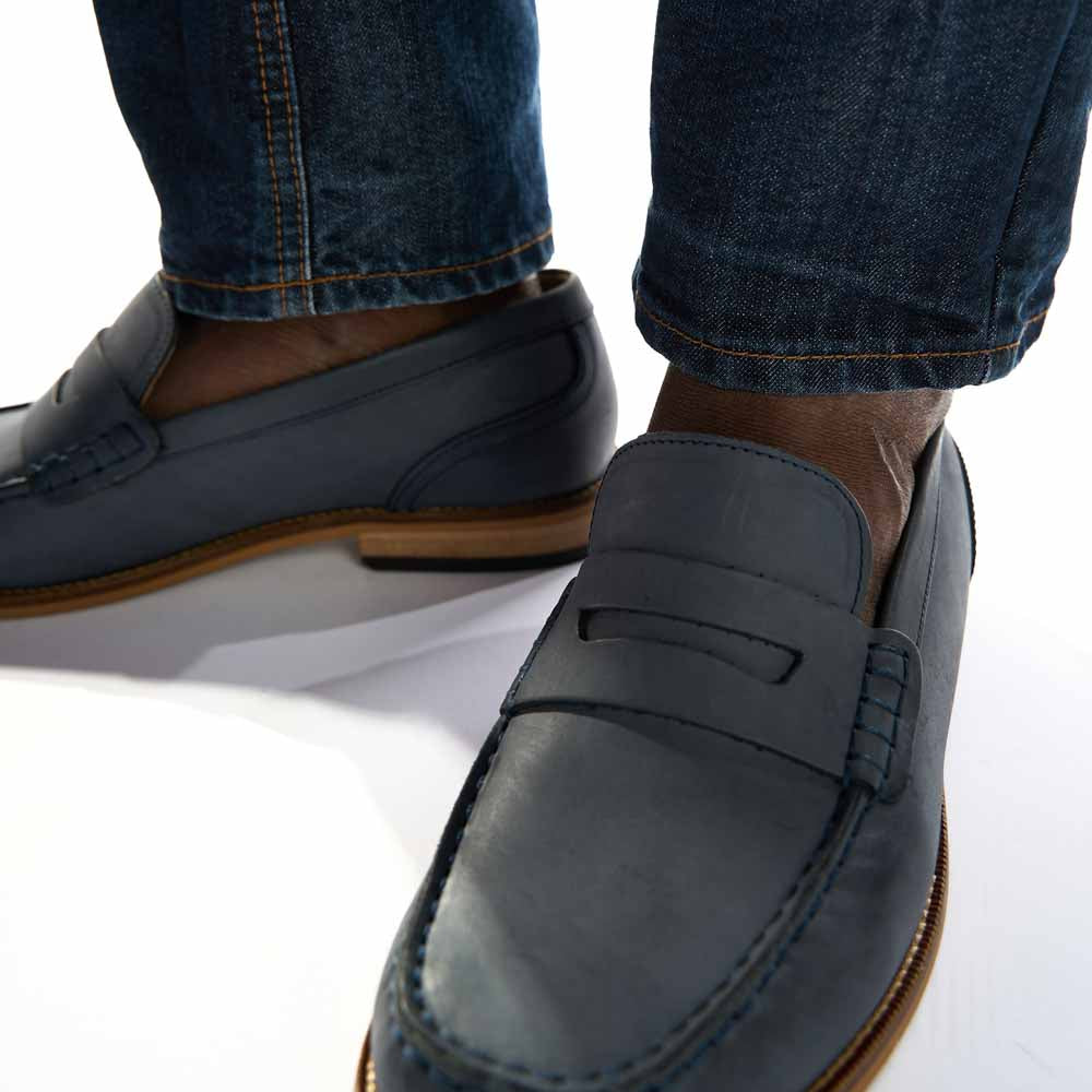Garfield Nubuck Loafers Navy