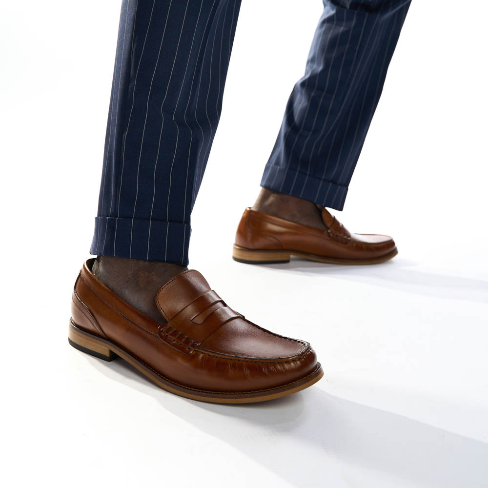 Garfield Washed Loafers Tan