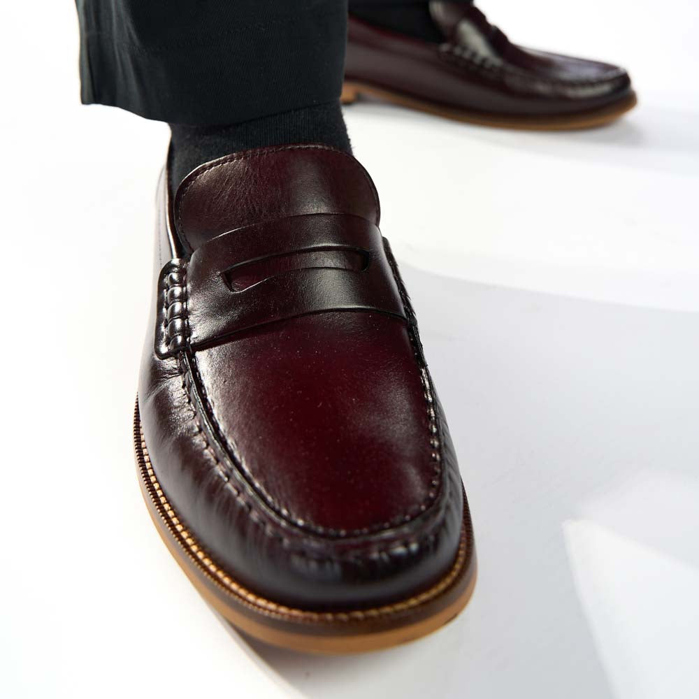Garfield Washed Loafers Bordo
