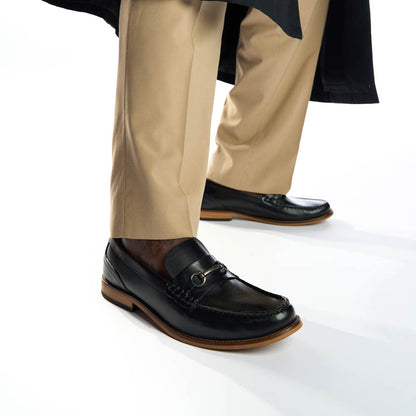 Madison Washed Loafers Black