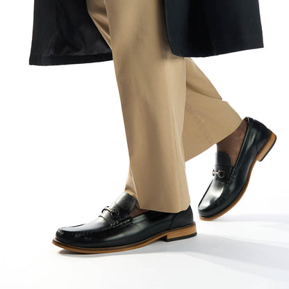 Madison Washed Loafers Black