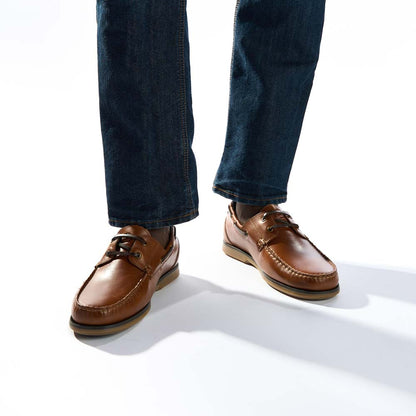 Stern Oil Pull Up Boat Shoes Tan