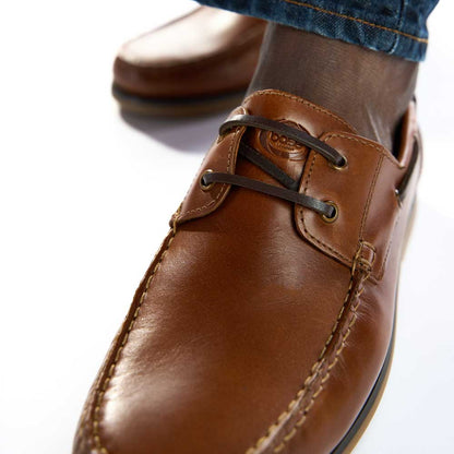 Stern Oil Pull Up Boat Shoes Tan