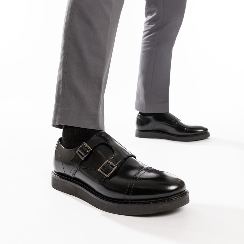 Knight Hi Shine Double Monk Black