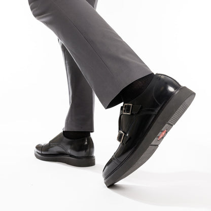 Knight Hi Shine Double Monk Black