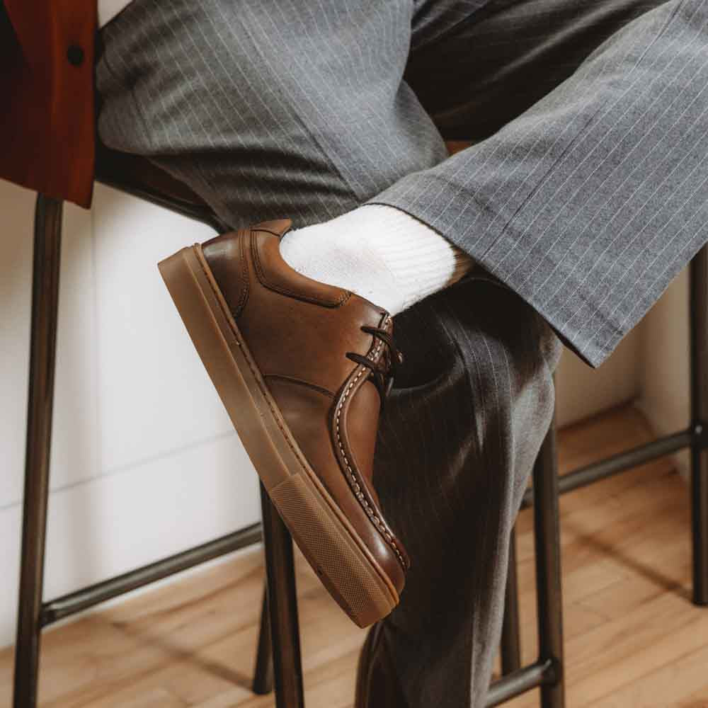 Dalston Moc Toe Trainers Brown