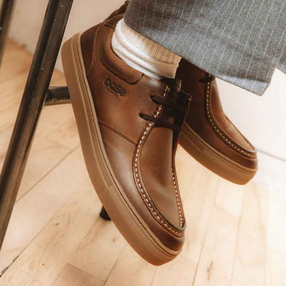 Dalston Moc Toe Trainers Brown