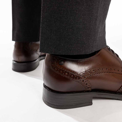 Pocket Waxy Brogue Shoes Brown