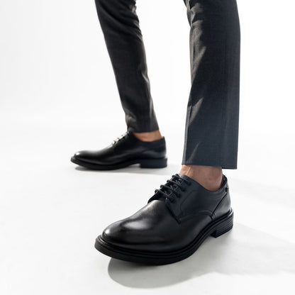 Durham Waxy Derby Shoes Black
