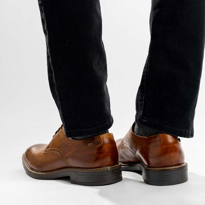Durham Washed Derby Shoes Tan