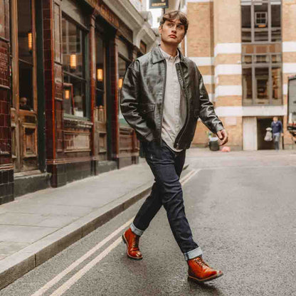 Bristol Washed Brogue Boots Tan