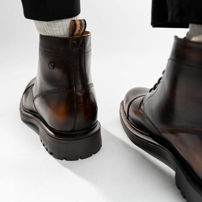 Boulton Toe Cap Boots Brown