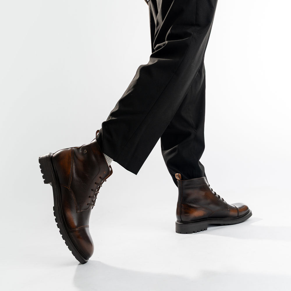 Boulton Toe Cap Boots Brown