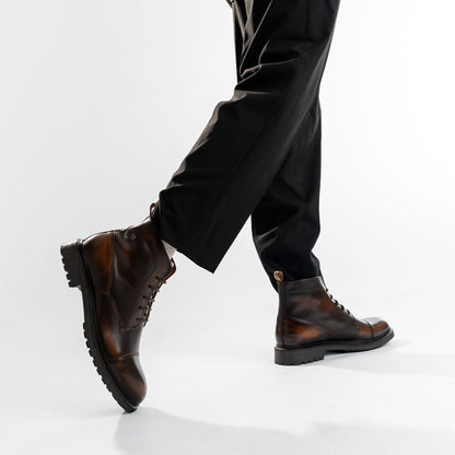 Boulton Toe Cap Boots Brown