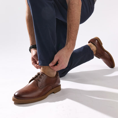 Strand Leather Derby Shoes Tan