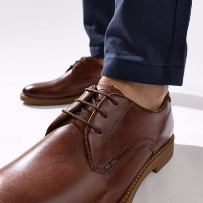Strand Leather Derby Shoes Tan
