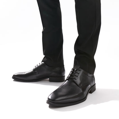 Dome Leather Derby Shoes Black