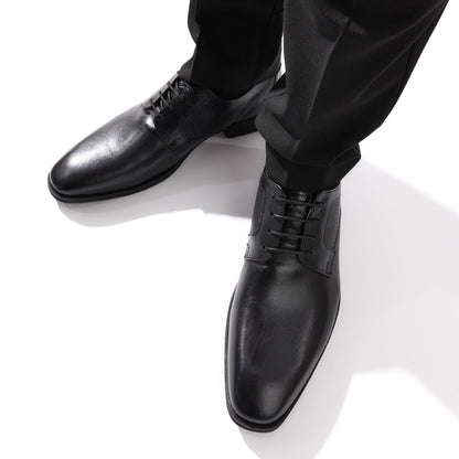 Dome Leather Derby Shoes Black