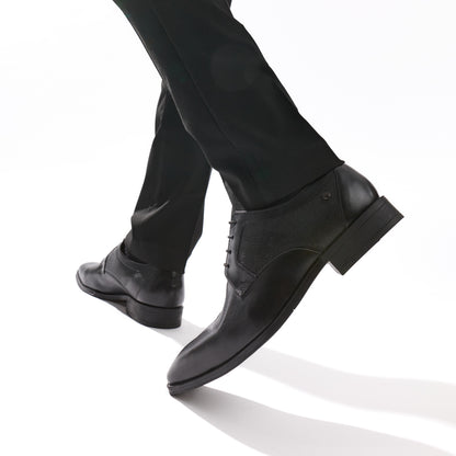 Dome Leather Derby Shoes Black