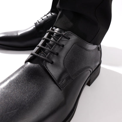 Dome Leather Derby Shoes Black