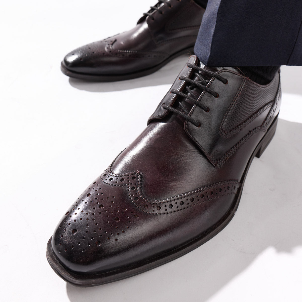 Steeple Leather Brogue Shoes Brown