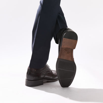Steeple Leather Brogue Shoes Brown