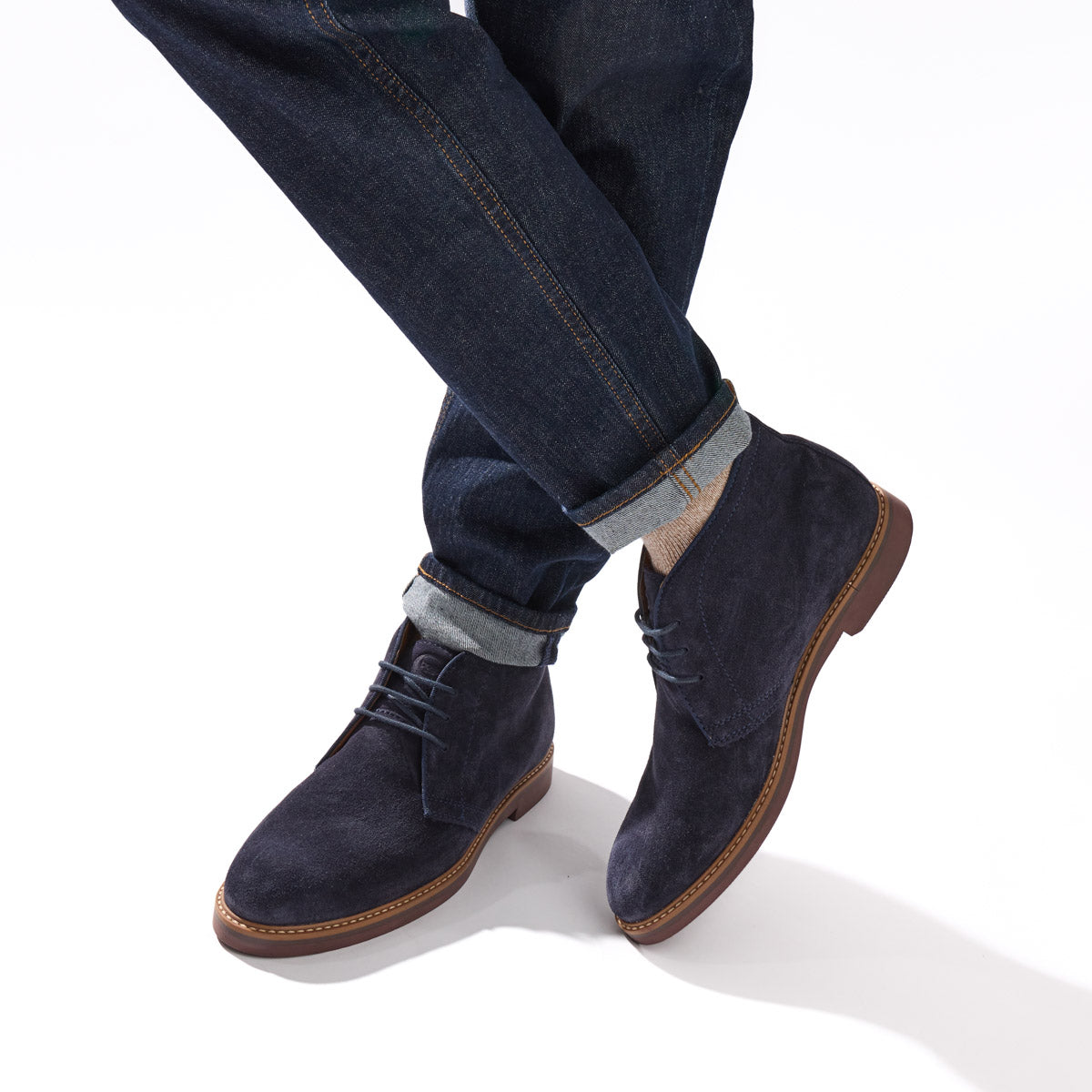 Carlton Suede Chukka Boots Navy